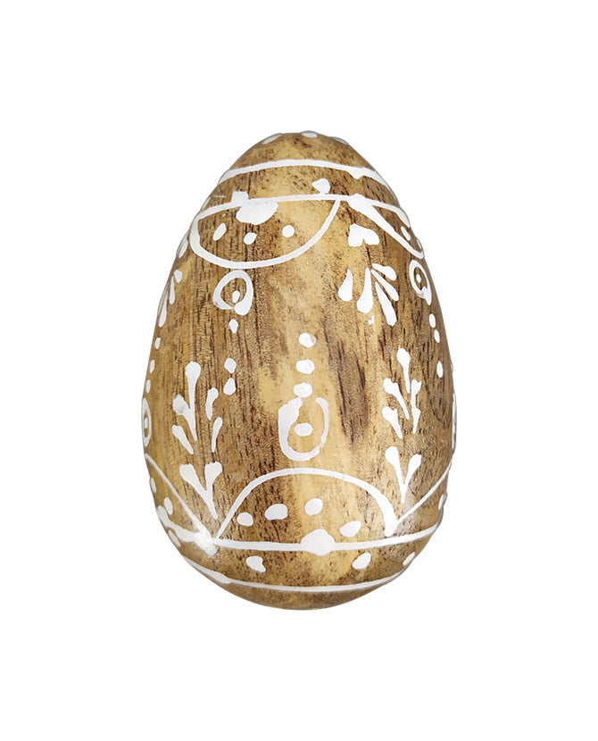 Mangófából készült, 12 darabos húsvéti dekor tojás szett.