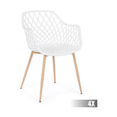 OPTIK 4 db fehér műanyag étkezőszék