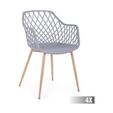 Szürke színű műanyag étkezőszék.