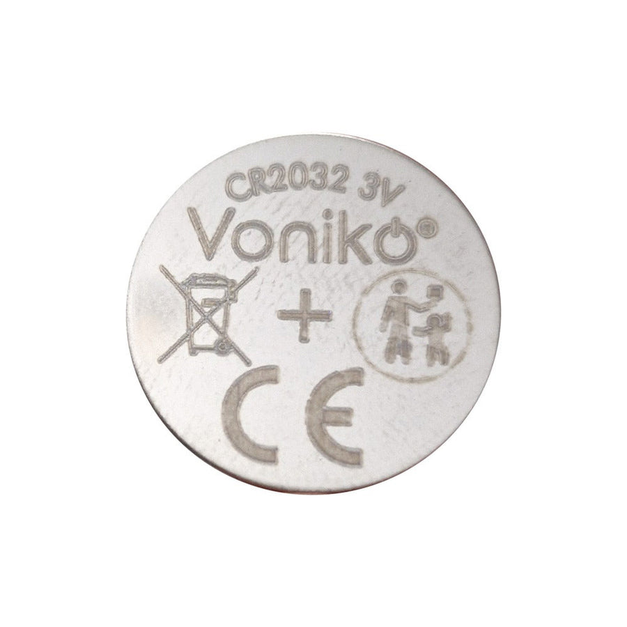 CR2032 lítium gombelem 3 V feszültséggel LED-es dekorációk és fényfüzérek energiaellátásához