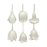 6 darabos függeszthető porcelán virágcsengő szett.