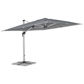 eloxált alumíniumvázas napernyő sötétszürke ponyvával 400x300 cm