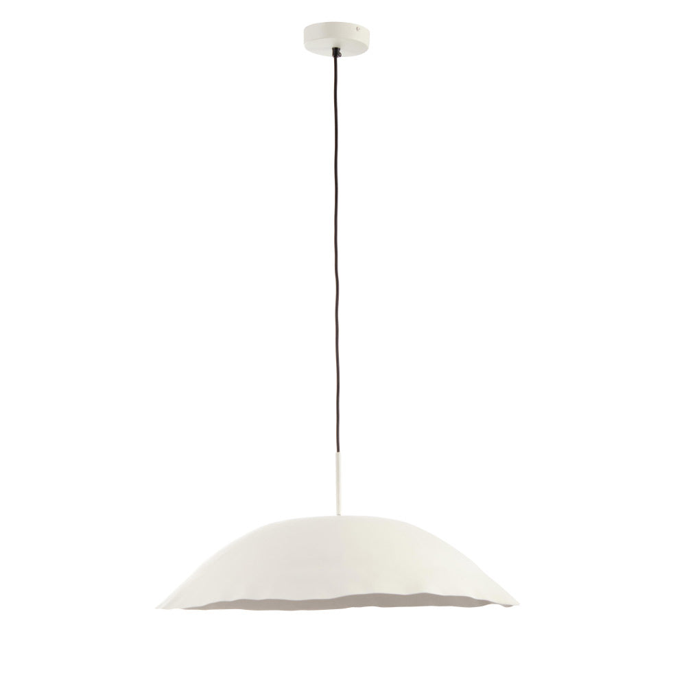 Kortárs stílusú, matt fehér színű, 60,5 cm átmérőjű, design függeszték lámpa