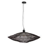 Kortárs stílusú, fekete színű, dróthálóból készült, design függeszték lámpa