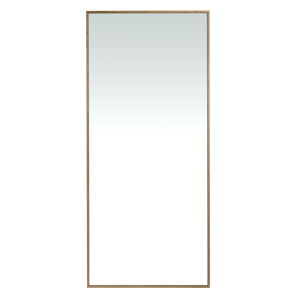 Nagyméretű, kortárs stílusú, diófa furnérral borított, dizájn falitükör.