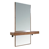 Angel Cerdá diófa furnéros falitükör fiókos polccal 180 cm