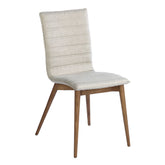 Angel Cerdá világosszürke szövet étkezőszék kőrisfa lábakkal