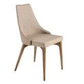 Angel Cerdá bézs szövet étkezőszék kőrisfa lábakkal