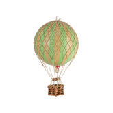 Vintage stílusú, függeszthető kialakítású, zöld-bézs színű dekorációs hőlégballon