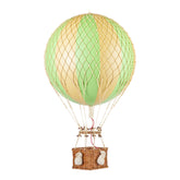 Vintage stílusú, függeszthető kialakítású, zöld-bézs színű dekorációs hőlégballon