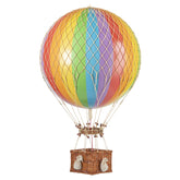 Vintage stílusú, függeszthető, szivárványszínű dekorációs hőlégballon