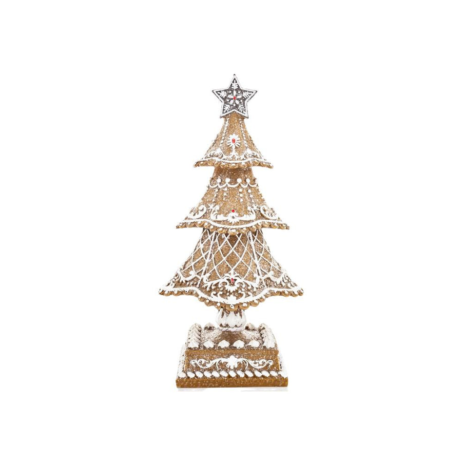 Mézeskalács fenyőkúp 32,5 cm – frontális nézet, Gingerbread kollekció