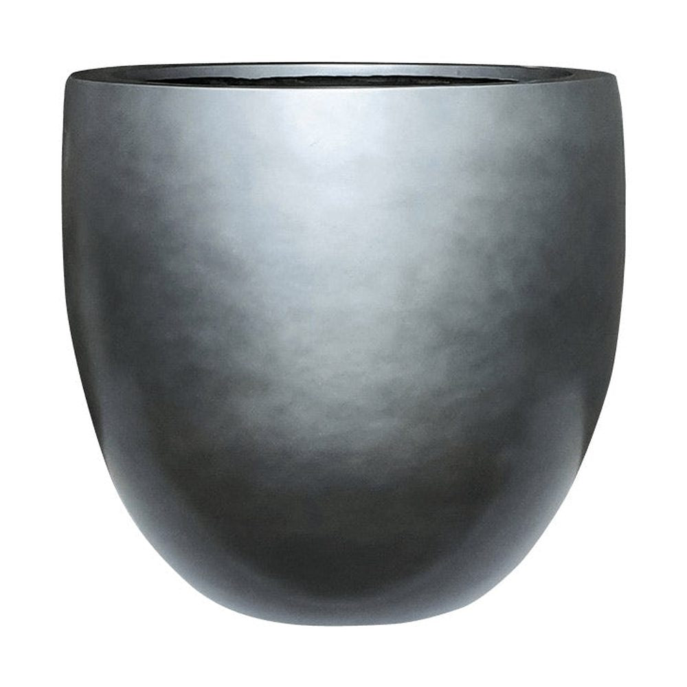 Belső ültetőkaspóval ellátott, szürke színű, dizájn műgyanta kaspó