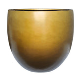 BAQ Gradient kompozit kaspó matt mézszínben, letisztult, kerekded formával – nagyobb méret