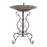 Antikolt szürkésbarna fém madáritató állvány 76 cm – Art Ferro kollekció, teljes nézet