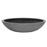 szürke színű, fiberstone anyagból készült ültetőtál - a legnagyobb méret