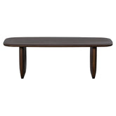 Kortárs stílusú, mangófából készült, diószínűre pácolt, dohányzóasztal