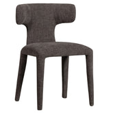 Kortárs stílusú, sötétszürke színű szövettel kárpitozott, 78 cm magas étkezőszék