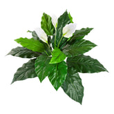 vitorlavirág műnövény 71 cm fehér virágokkal és zöld levelekkel