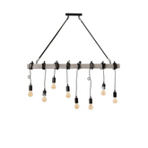 Loft stílusú, antikolt fehér színű fémből készült függeszték lámpa nyolc foglalattal