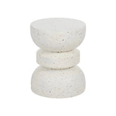 terrazzo hatású magnesium-kompozit anyagból készült lerakóasztal elölnézet