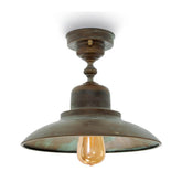 Loft stílusú, rézből készült mennyezeti lámpa