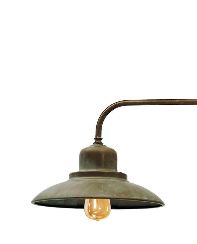 Loft stílusú, rézből készült függeszték lámpa két darab lámpatesttel.