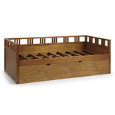 Loft stílusú, mindifából készült, egyszemélyes ágy, kihúzható vendégággyal