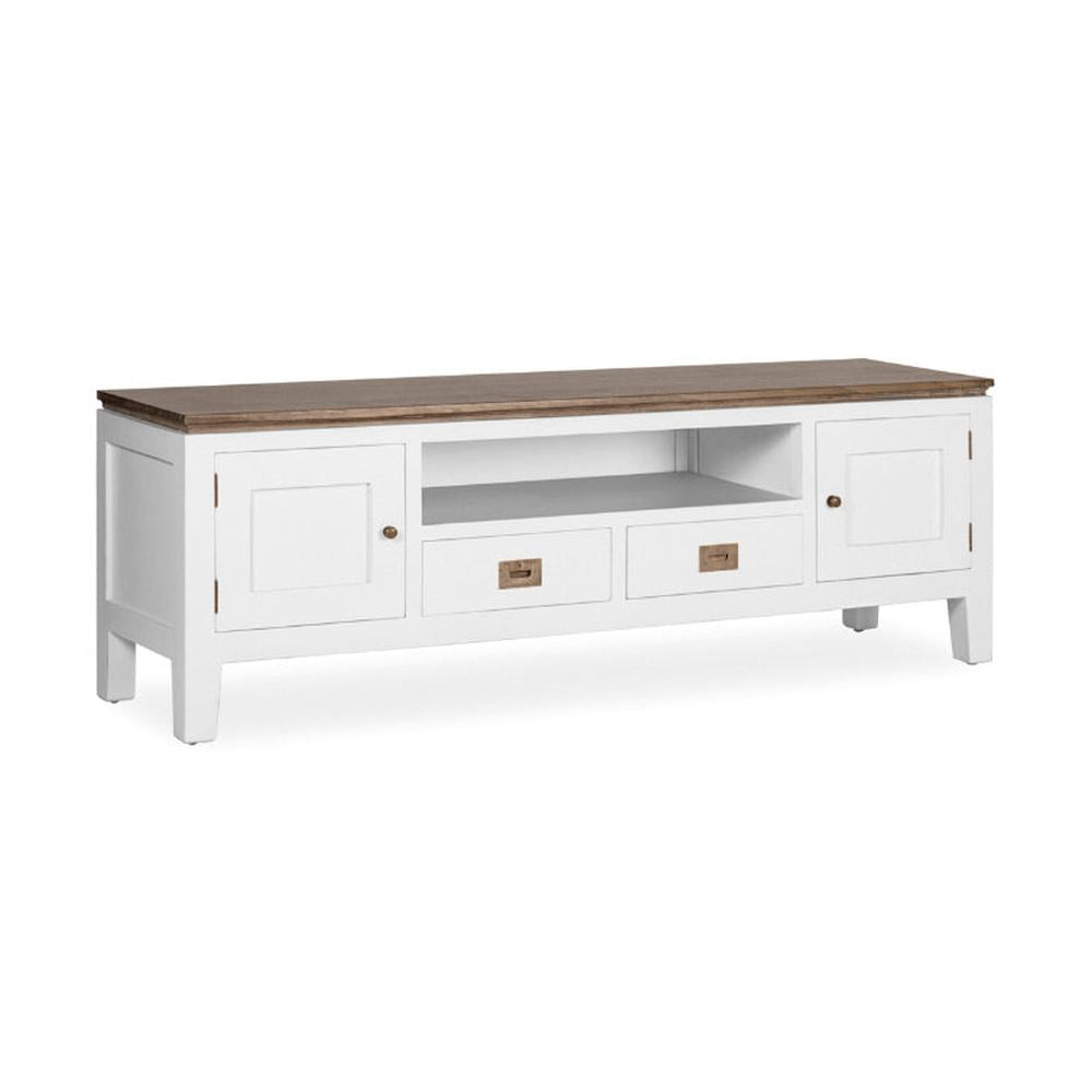 Modern-vidéki stílusú, mindifából készült, kézműves TV-szekrény