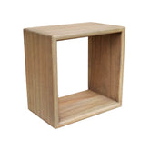 Scandi Cube Shelf natúr színű mindifa falipolc 40x25x40 cm – perspektivikus nézet