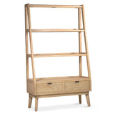 Natúr színű mindifa lépcsős állópolc 100x40x170 cm – perspektivikus nézet, Scandi kollekció