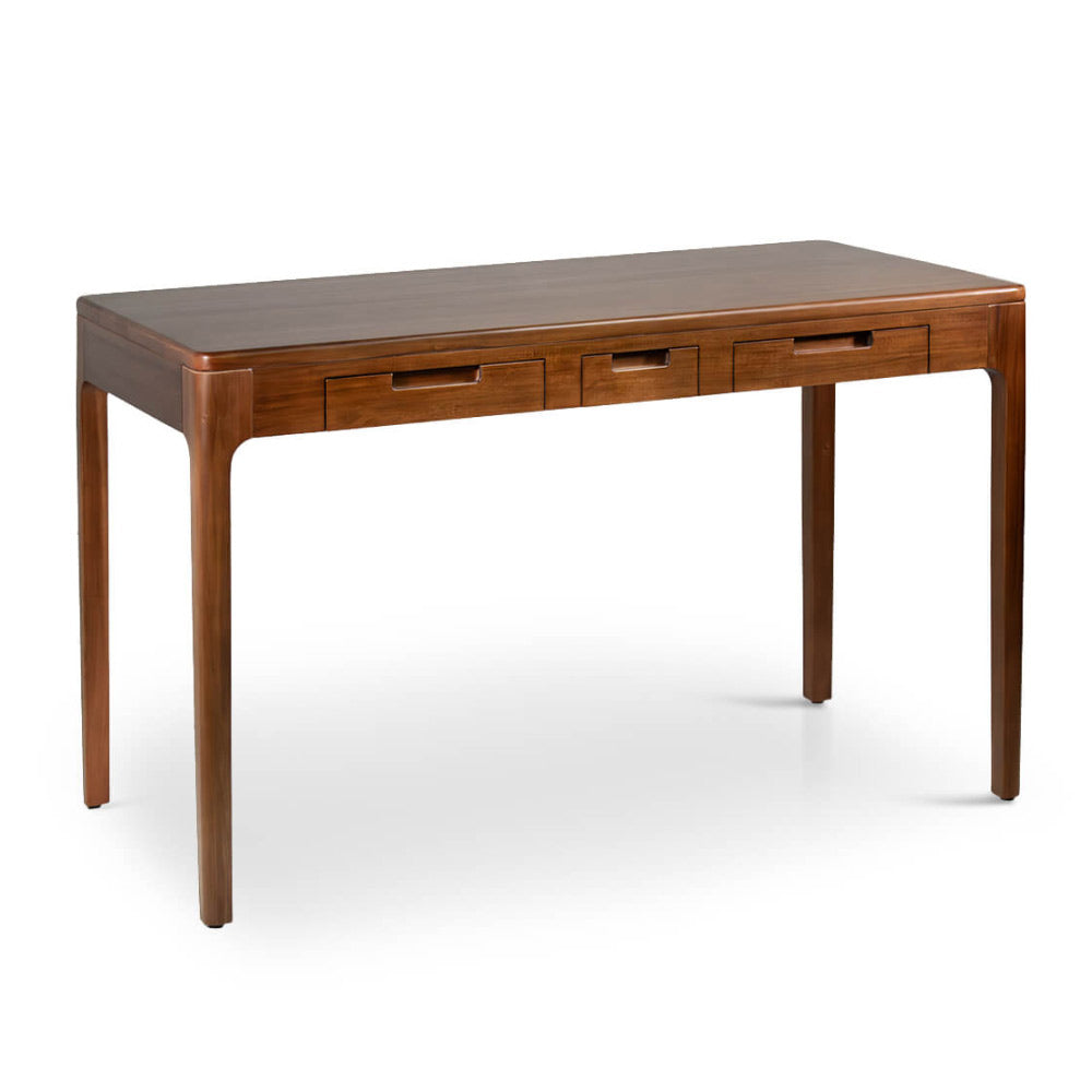Oporto mahagóni íróasztal 120x60 cm – frontális nézet, retró-kortárs dizájn