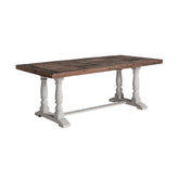 Nagyméretű, provanszi stílusú, szilfából és mangófából készült étkezőasztal.