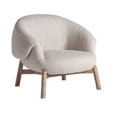 Jacquard fotel buklé kárpittal és nyírfa lábakkal – perspektivikus nézet