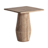 Mangófa bárasztal perspektivikus nézetben, kézzel faragott talppal – Jacquard kollekció