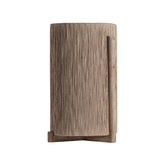 Natúr mangófa és raffia fonatú Jacquard dekor kaspó – frontális nézet, 64×60×105 cm