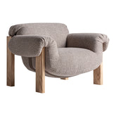 Hesse fotel perspektivikus nézet – natúr kaucsukfa váz, taupe poliészter kárpit