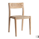 Natúr teakfa Cean szék kézzel font ülőfelülettel – perspektivikus nézet