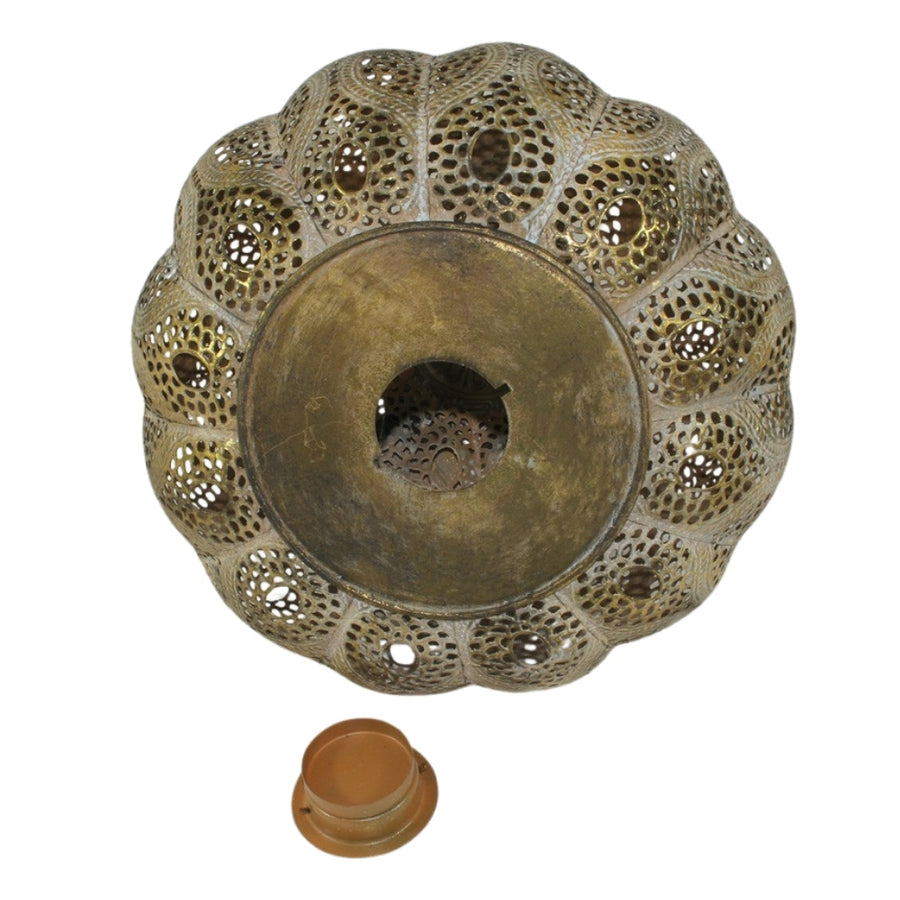 Fém töklámpás alulnézet – mécsestartó betéttel, Antique Metals Ø29 cm