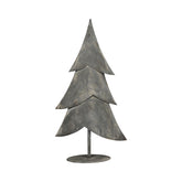 Junker szürke bádog dekor fenyőfa 68 cm magas, antikolt felülettel