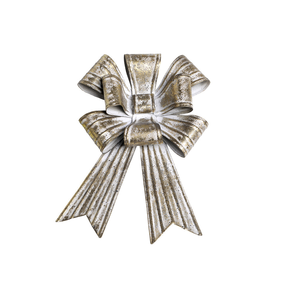 ART FERRO antik rézszínű fém karácsonyi masni 25 cm