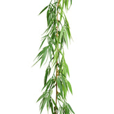 Zöld mű bambusz girland 180 cm hosszúságban, élethű levelekkel és hajlékony szárral.