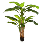 180 cm magas, 20 leveles mű banánfa három törzzsel, fekete kaspóban