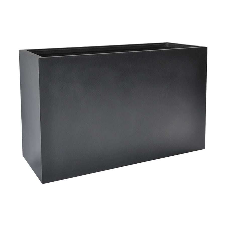 Sötétszürke BAQ Basic Rectangle ültetőláda álló formában, kompozit anyagból, tűzálló és UV-álló kivitelben.