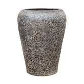 BAQ Lava Coppa Relic Black kaspó – kézzel készített, fagyálló kerámia, kőhatású felülettel