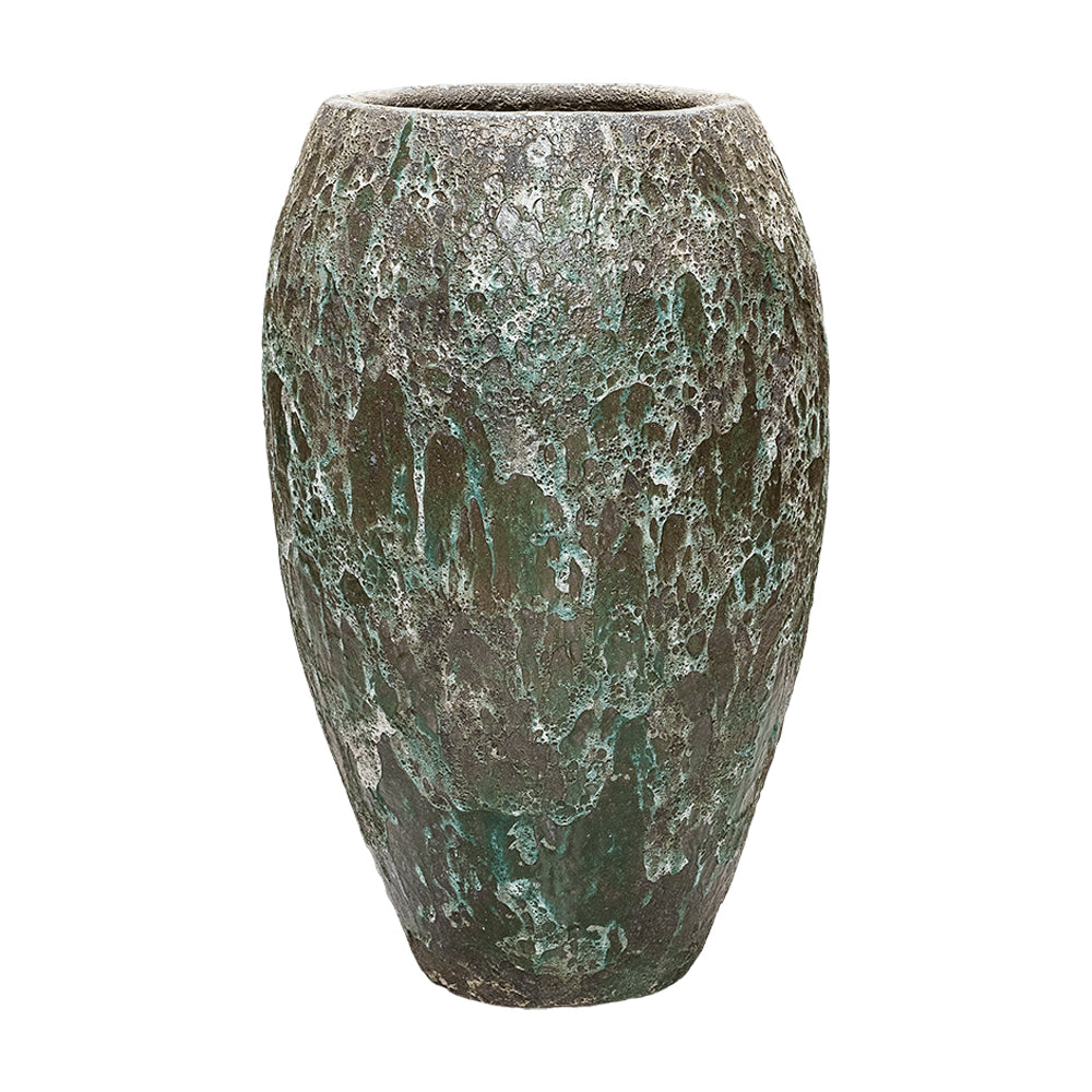 BAQ Emperor Relic Jade kaspó különleges pórusszerkezettel, zöld színárnyalatban.