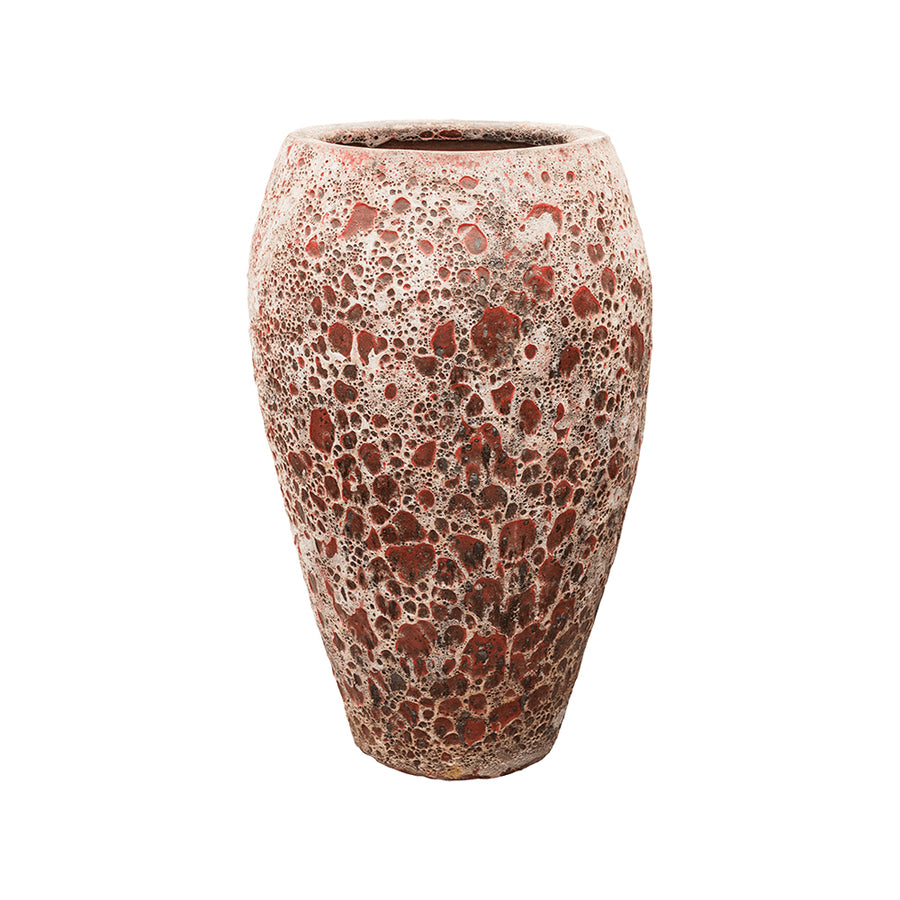 BAQ Lava Emperor Relic Pink kerámia kaspó 75 cm-es méretben, fehér háttéren