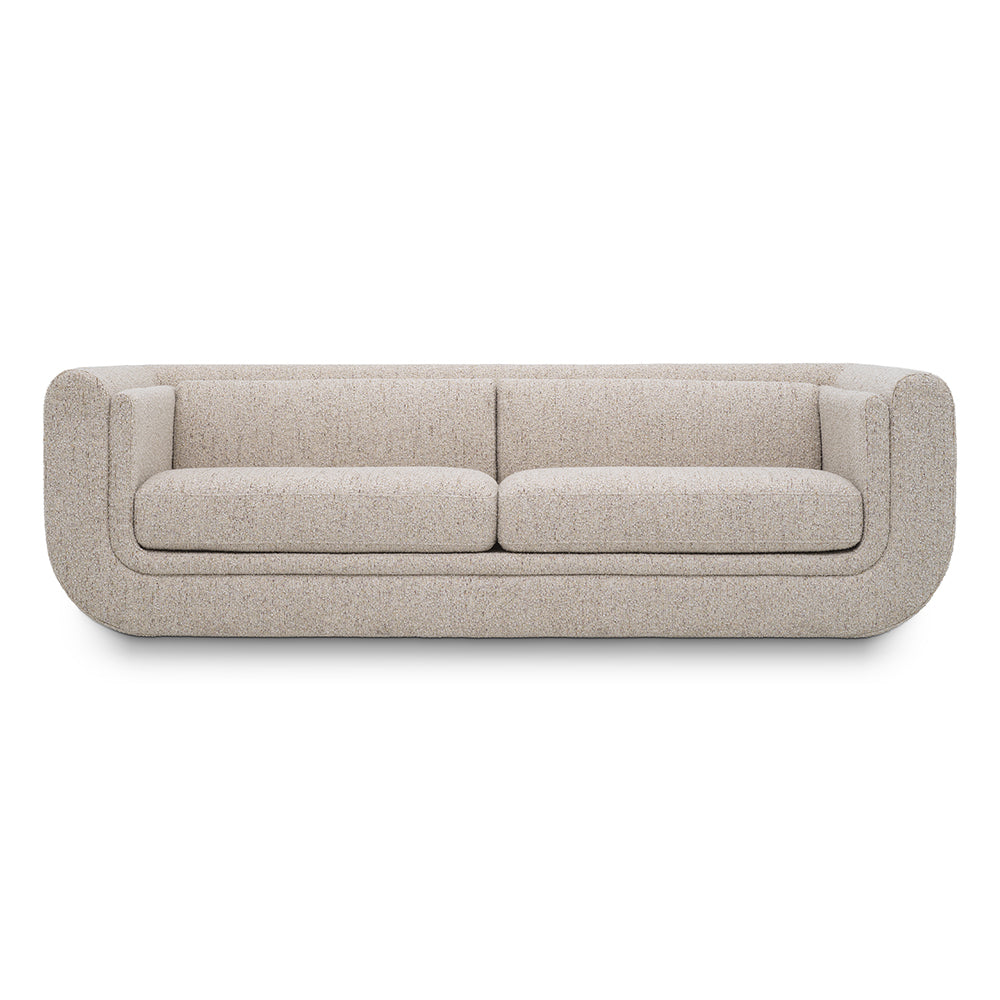 BARROW L bézs design kanapé 232 cm elölnézet Art Deco stílusban
