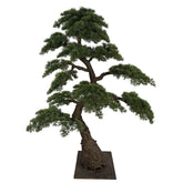 BONSAI óriási mű fenyő bonsai fa 230 cm élethű japán stílusú dekoráció természetes hatású törzzsel