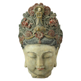 antik Buddha fej szobor kézzel festett felülettel